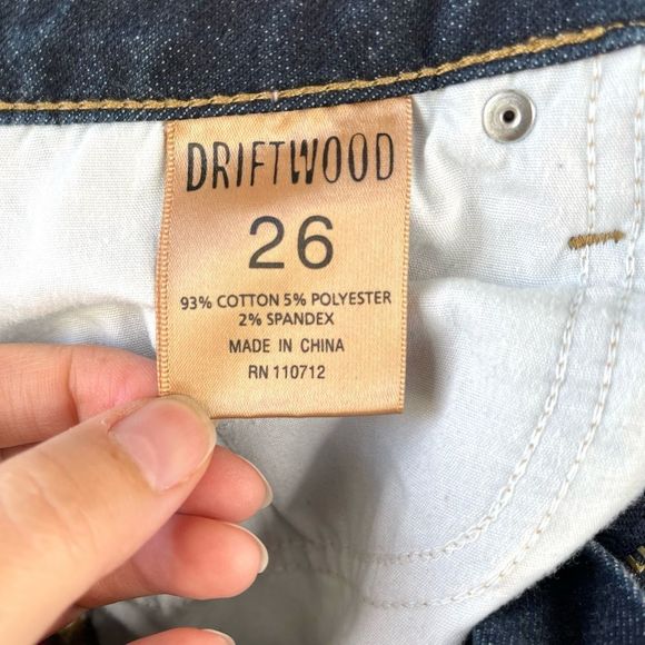 Driftwood Classic Fit Kelly Jeans Womens Blue Cotton Blend Denim Size 26 - Picture 7 of 8